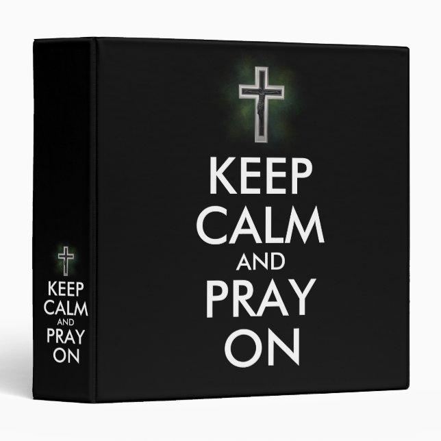 Keep calm and pray on binder (Front/Spine)