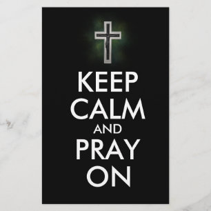 Keep calm and pray on flyer