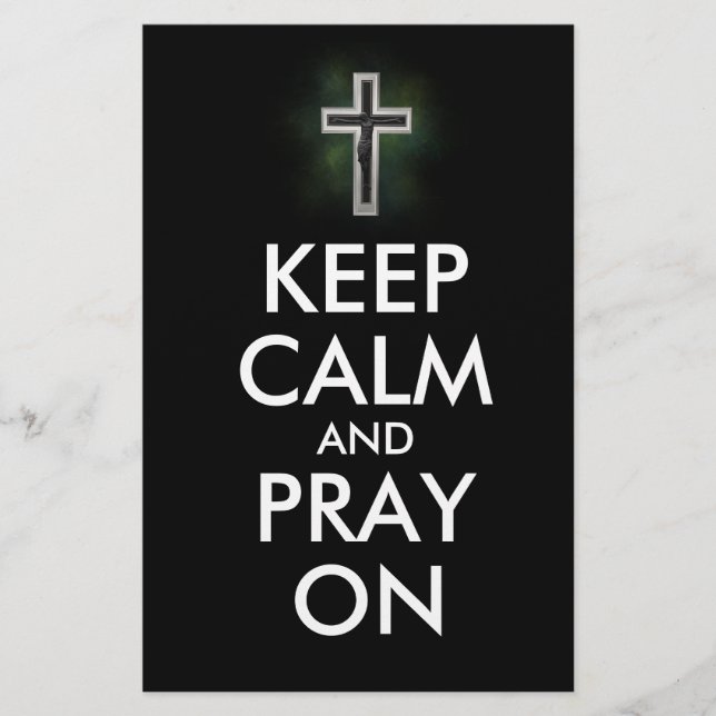 Keep calm and pray on flyer (Front)