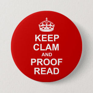 Keep Calm and Proofread Button