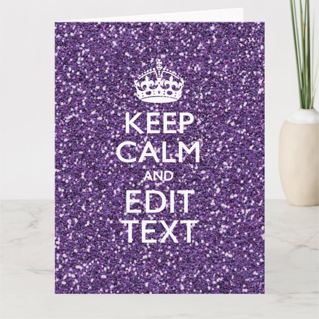 Keep Calm and Purple Mauve Card (Front)