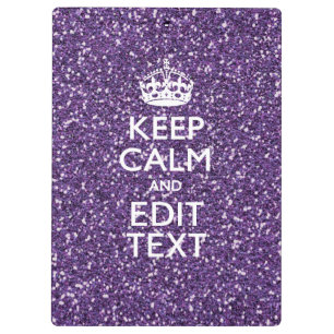 Keep Calm and Purple Mauve Clipboard