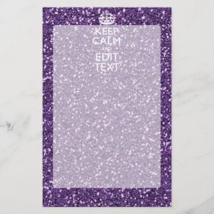 Keep Calm and Purple Mauve Stationery