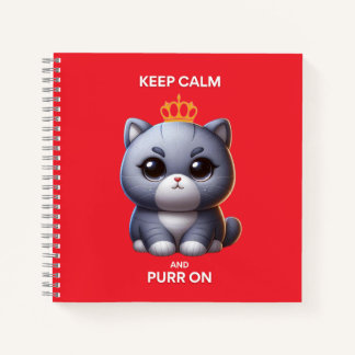 Keep Calm and Purr On Notebook