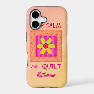 Keep Calm and Quilt Block Personalized Your Name
