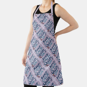 Keep Calm and Quilt On Vintage Sewing Lover Design Apron