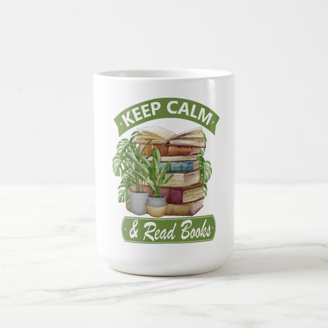 Keep calm and read a book coffee mug (Center)