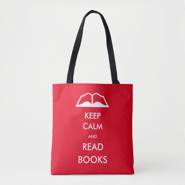 Keep calm and read books tote bag (Front)