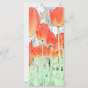 keep calm and read on, art tulip flowers bookmark