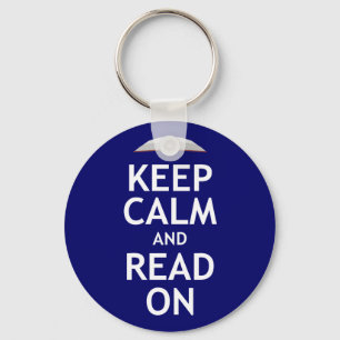 Keep Calm and Read On Keychain