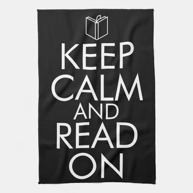 KEEP CALM AND READ ON KITCHEN TOWEL (Vertical)