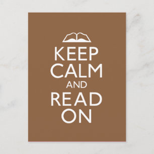 Keep Calm and Read On Postcard