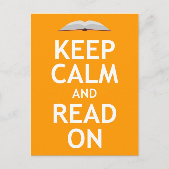 Keep Calm and Read On Postcard (Front)