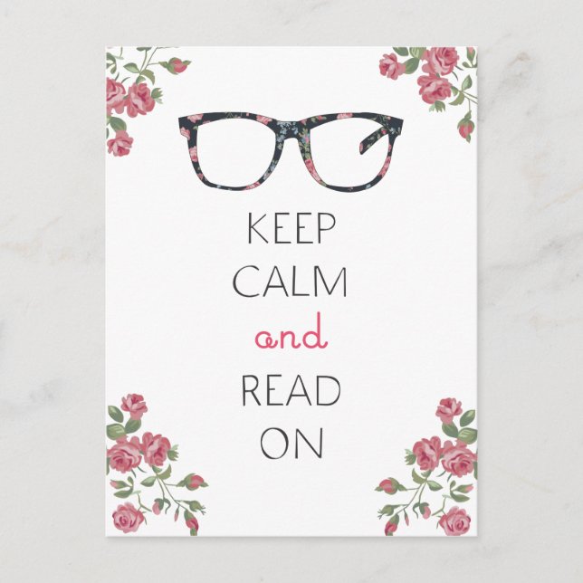 Keep Calm and Read On Postcard (Front)
