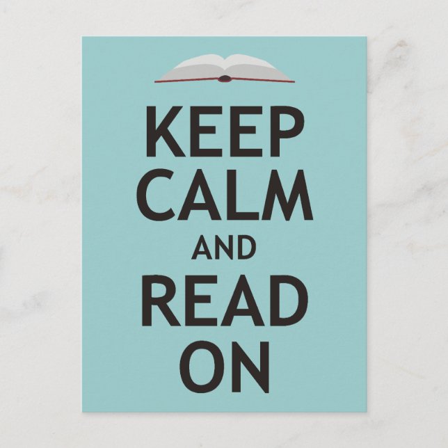 Keep Calm and Read On Postcard (Front)