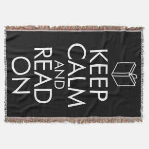 KEEP CALM AND READ ON THROW BLANKET