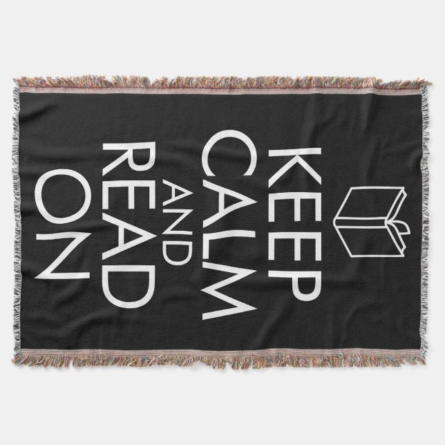KEEP CALM AND READ ON THROW BLANKET (Front)