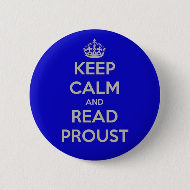 Keep Calm and Read Proust button badge (Front)