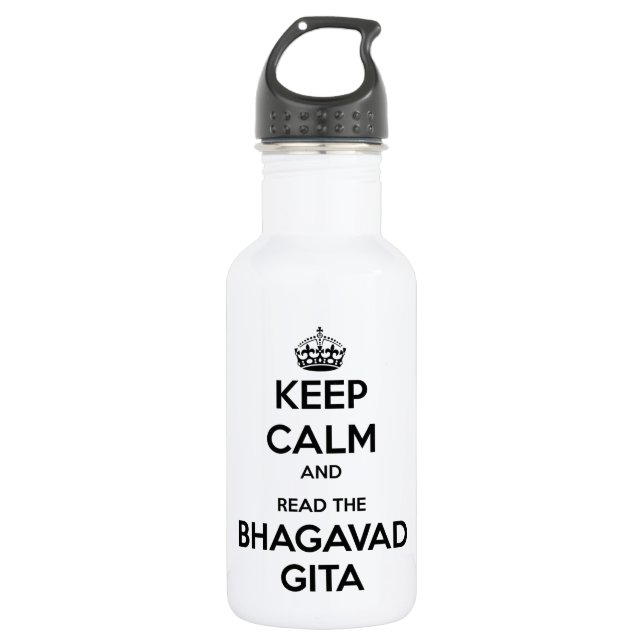 Keep Calm and Read the Bhagavad Gita 532 Ml Water Bottle (Front)