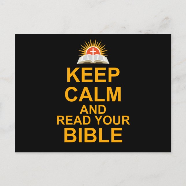 Keep Calm And Read Your Bible Postcard (Front)