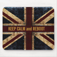 keep calm and reboot mousepad