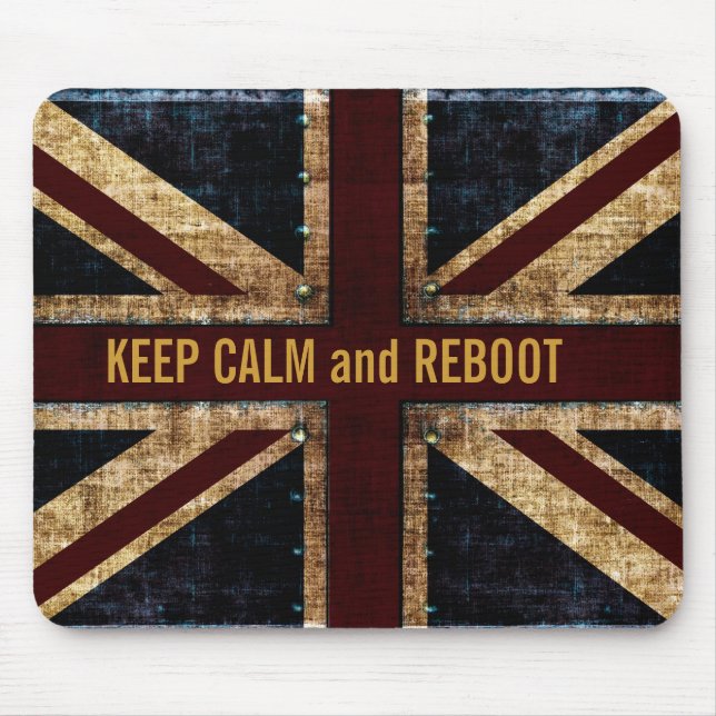 keep calm and reboot mousepad (Front)