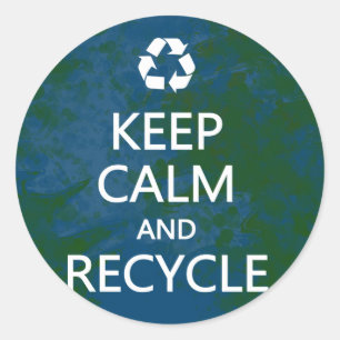 Keep Calm and Recycle Classic Round Sticker