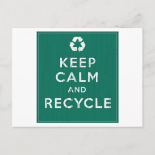 Keep Calm and Recycle Postcard