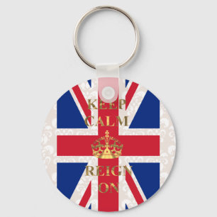 Keep calm and reign on keychain