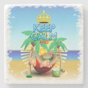 Keep Calm and...Relax on Hammock! Men's T-Shirt Stone Coaster