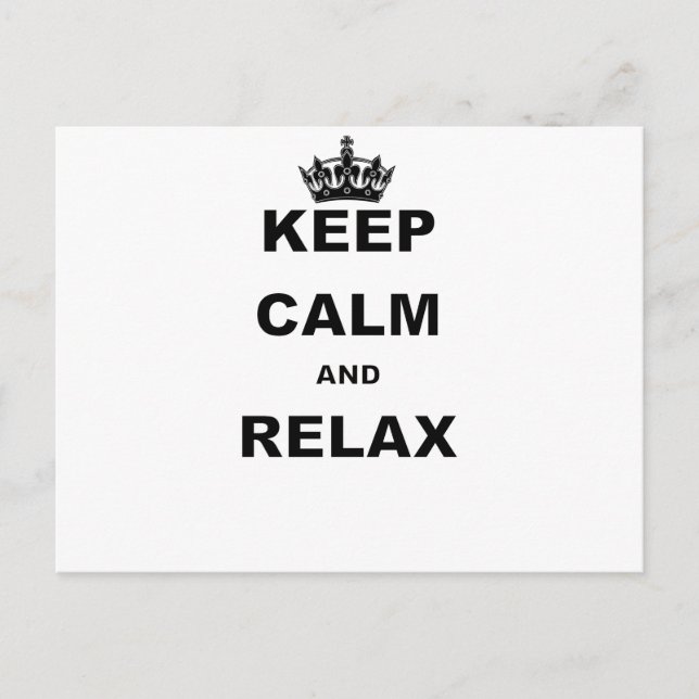 KEEP CALM AND RELAX.png Postcard (Front)