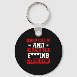 Keep Calm And Repair The Generator Video Game  Keychain