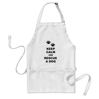 Keep Calm and Rescue A Dog Standard Apron