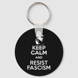 Keep Calm And Resist Fascism Anti-trump Tee Keychain
