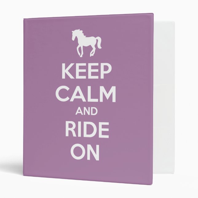 Keep Calm and Ride On Binder (Front/Inside)