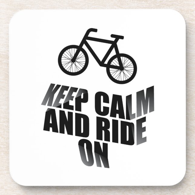 Keep calm and ride on coaster (Front)