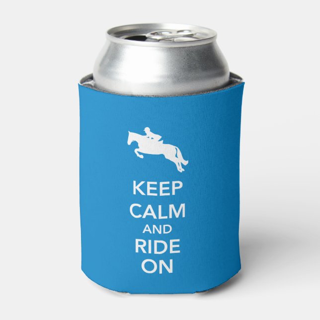 Keep Calm and Ride On Hunter Jumper Can Cooler (Can Front)