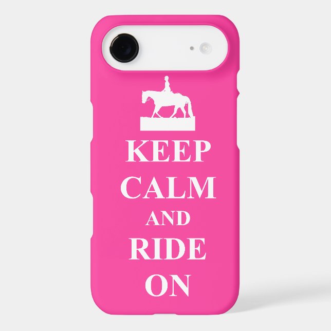 Keep calm and ride on, pink Case-Mate iPhone case (Back)