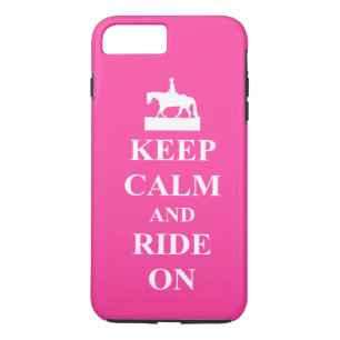 Keep calm and ride on, pink Case-Mate iPhone case