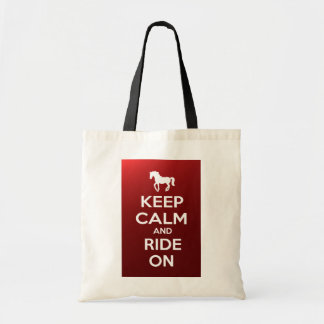 Keep Calm and Ride On Tote Bag