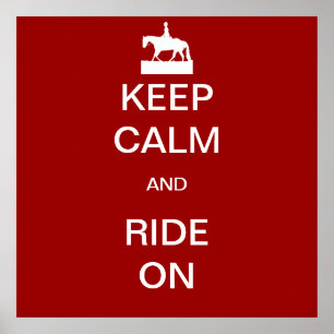 keep calm and ride poster