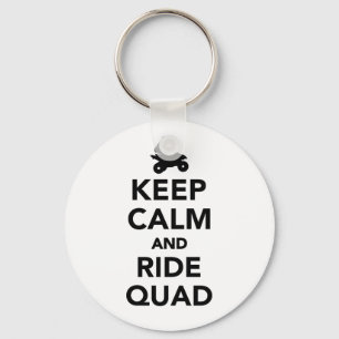 Keep calm and ride Quad Keychain