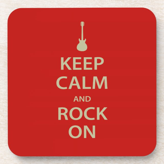 Keep Calm and Rock On! Coaster (Front)