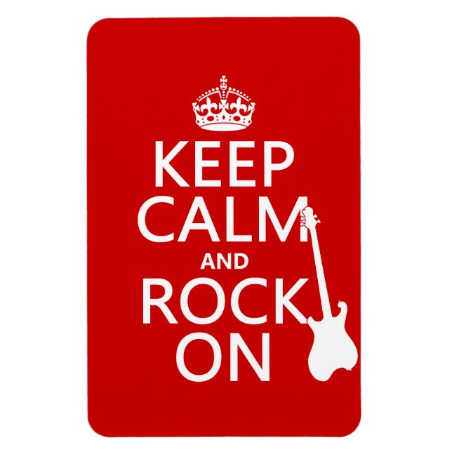 Keep Calm and Rock On (guitar)(any colour) Magnet (Vertical)