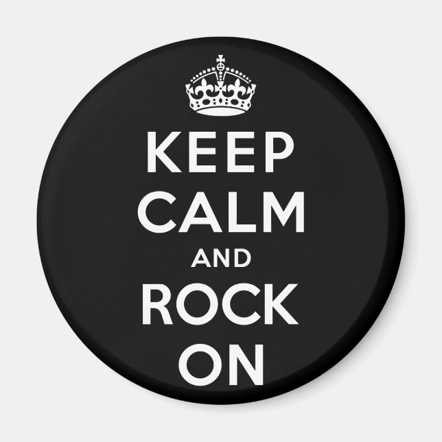 Keep Calm and Rock On Magnet (Front)