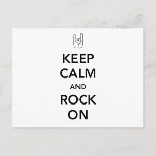Keep Calm and Rock On Postcard