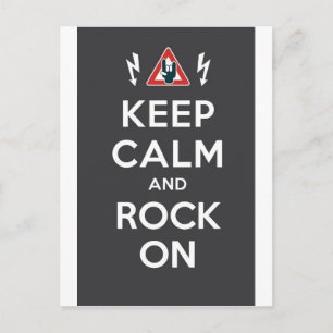 Keep Calm And Rock On Postcard