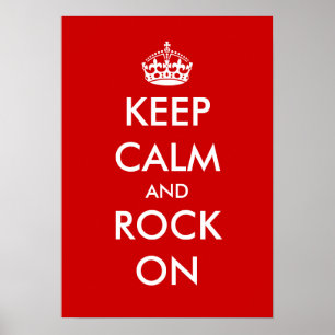 Keep calm and rock on poster print