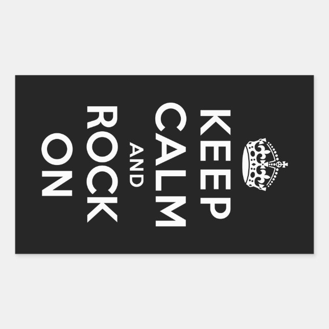Keep Calm and Rock On Sticker (Front)