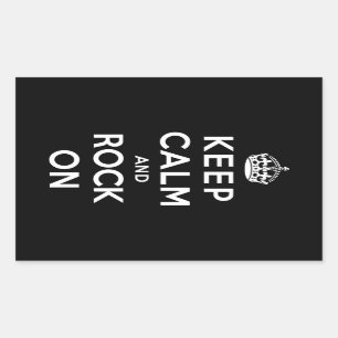 Keep Calm and Rock On Sticker